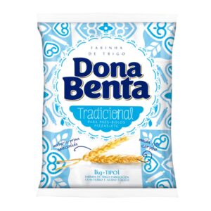 Farinha de Trigo Tradicional Dona Benta 1Kg – Fardo com 10 Unidades